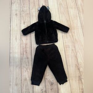 GARANIMALS Cozy Black Fleece Kids Set/baby